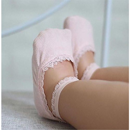 Baby Girl Socks Lace Non-skid Toddler Socks Newborn Infants Anti Slip Skid Princess Mary Jane Dress Socks 0-3T 5 Pcs