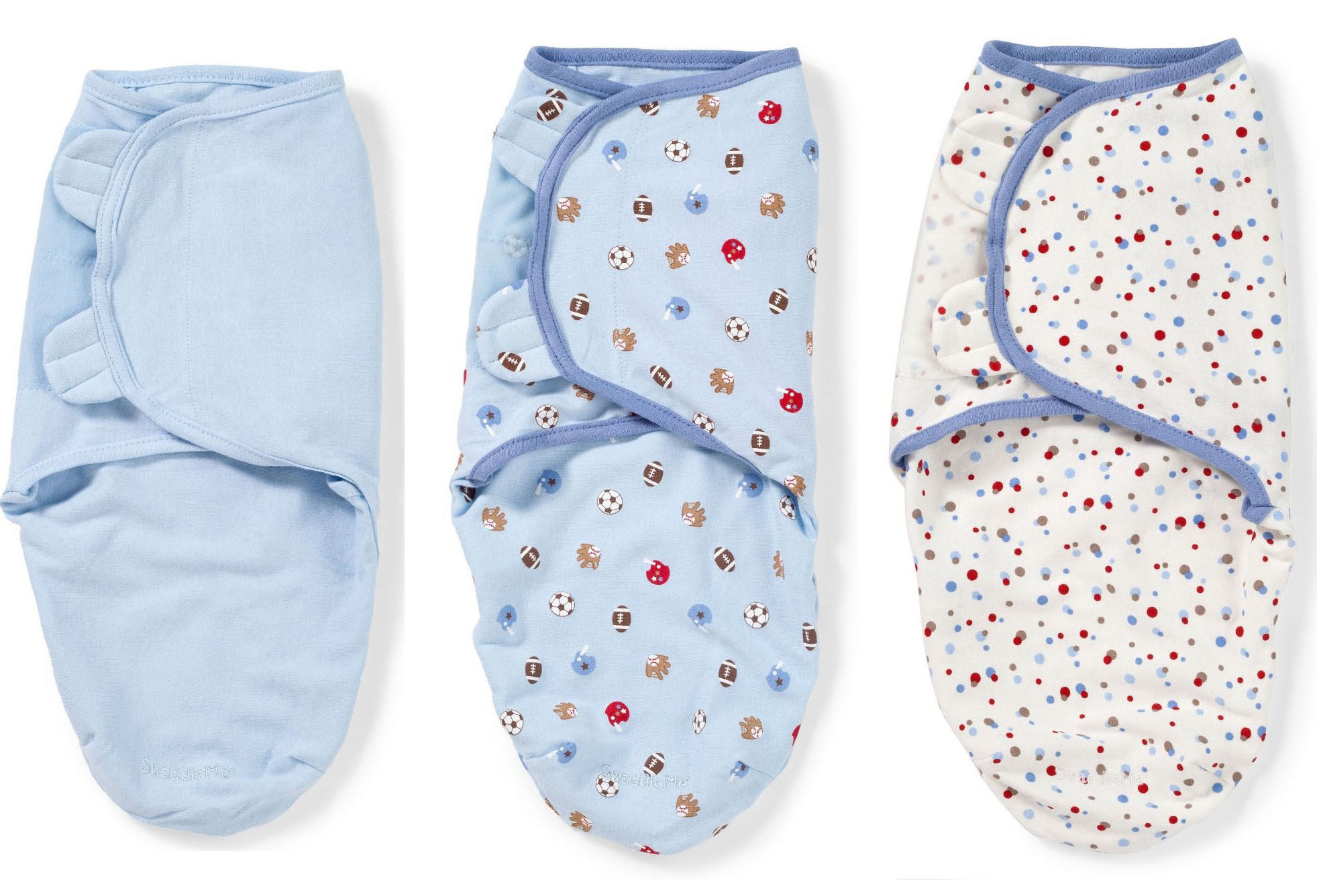 Summer Infant SwaddleMe Original Swaddle 3-Pack - Blue Sports