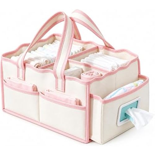 Felt Diaper Caddy Organizer with Thickened Base, Versatile Baby Caddy