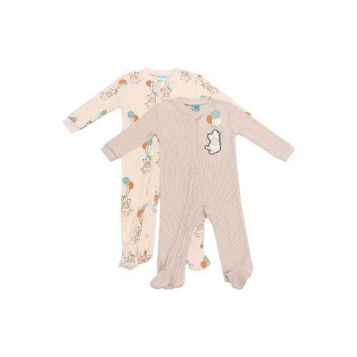 Disney Newborn Baby Boys Coverall, 2 Pack Rib Footie. Sizes 0/3 Months - 3/6 Months - 6/9 Months
