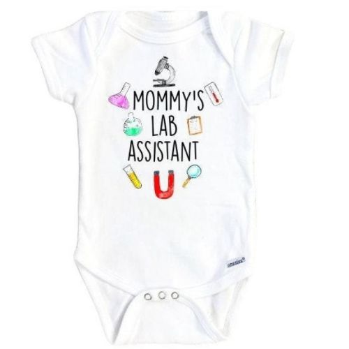 Science Onesie® Baby Boy Girl Clothes Infant Bodysuit Funny Cute Newborn GS1 White Newborn Onesie®