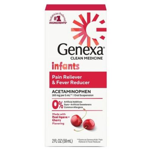 Genexa Infants' Pain & Fever Treatment - Cherry - 2 fl oz: Liquid, 160mg Acetaminophen, 1 Count