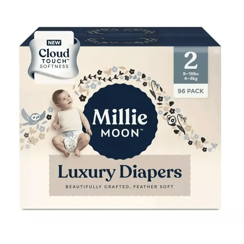 Diapers Sizes 1-6 Luxury Diapers COUCHES DE Luxe (Choose Size) (Size 2-96 Diapers (9lbs-18lbs))