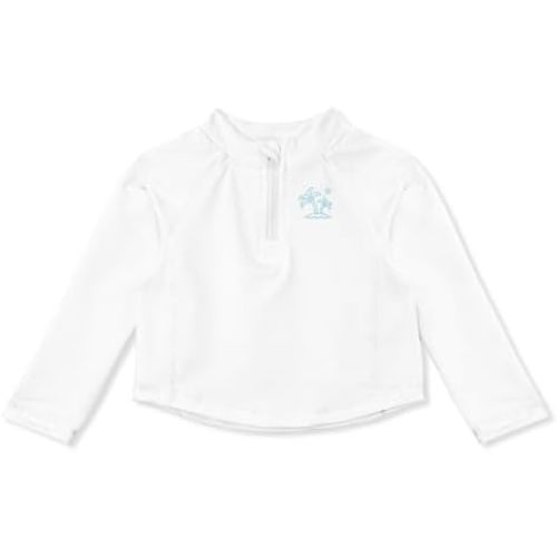 BesserBay Unisex Baby UPF 50+ Half Zip Long Sleeve Rash Guard Shirt 0-36 Months