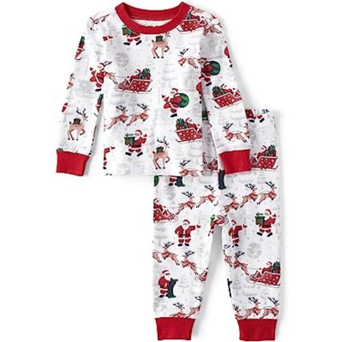The Children's Place Family Matching, Festive Christmas Pajama Sets, Cotton