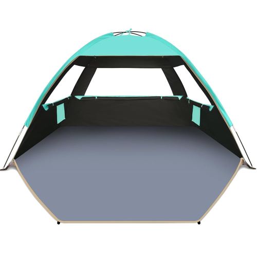 Beach Tent Sun Shelter for 3/4 Person with UPF 50+ UV Protection, Lightweight & Easy Setup Beach Shade Canopy