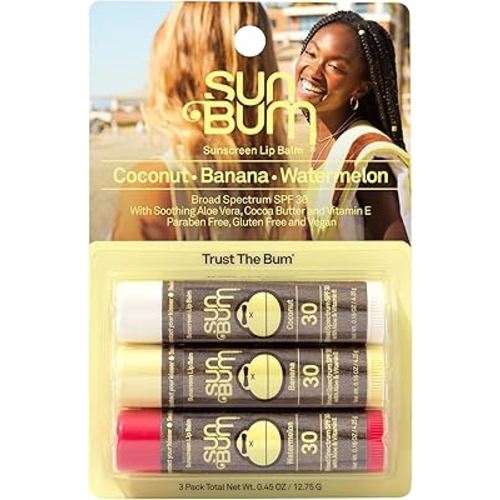 Sun Bum SPF 30 Sunscreen Lip Balm | Vegan and Cruelty Free Broad Spectrum UVA/UVB Lip Care with Aloe and Vitamin E for Moisturized Lips | Variety Pack |.15 oz