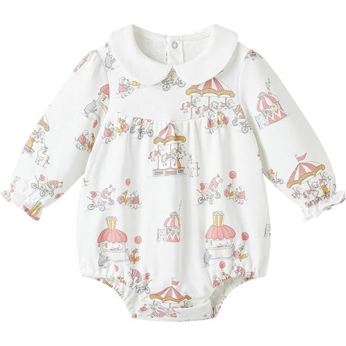 pureborn Mameluco/Body de Algodón Súper Suave para Bebés Niñas y Niños de 0-24 Meses