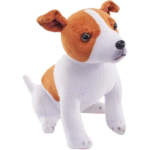 Wild Republic Rescue Dog, Jack Russell Terrier, Stuffed Animal, with Sound, 5.5 inches, Gift for Kids, Plush Toy, Fill is Spun Recycled Water Bottles