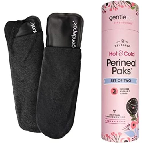 Gentlepak Reusable Perineal Ice & Heat Paks with Washable Sleeves for Postpartum, Pregnancy & Hemorrhoid Pain Relief, Multi Use Kids, Muscle, Vaginal Discomfort (2-Pack Tube)