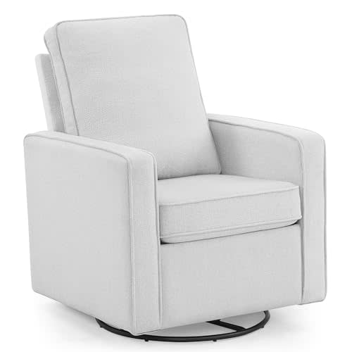 Delta Children Luna Nursery Swivel Glider - Greenguard Gold Certified and Oeko-TEX Standard 100 Fabric, Dovetail Grey