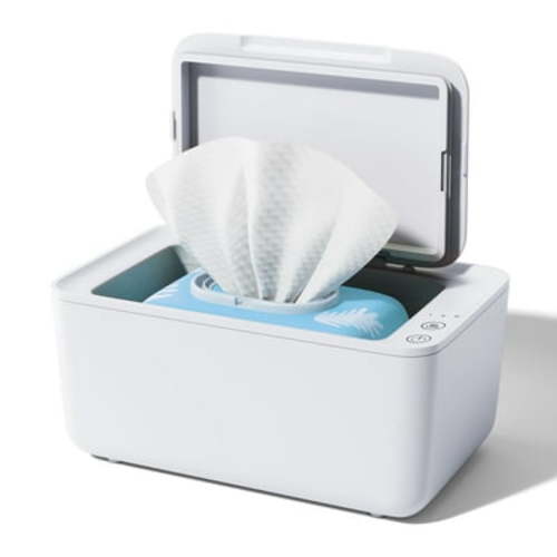 Baby Wipe Warmer, Wipe Warmer and Baby Wet Wipes Dispenser, Evenly Heated Wipes Warmer for Newborn Baby, Smart Precise Control Portable Wipe Warmer, Large Capacity Diaper Warmer for Nursery (White)