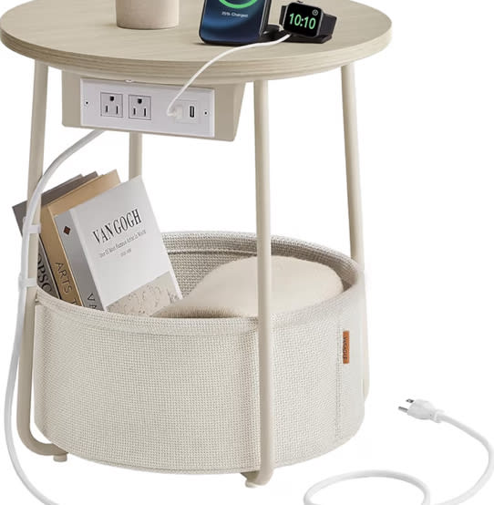Amazon.com : vasagle lilea collection - side table with charging station