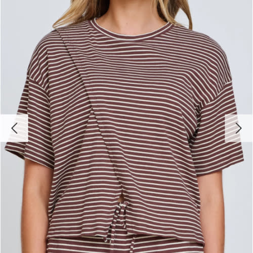 Brown and White Breastfeeding Friendly Tee – Apero Label