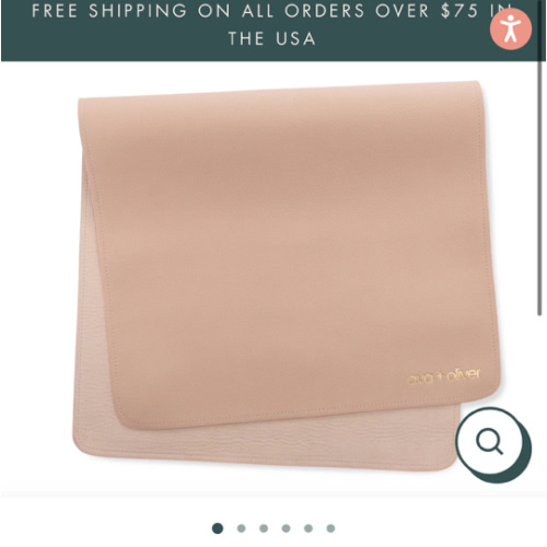 Vegan Leather Changing Mat | Pink Sand – Ava + Oliver