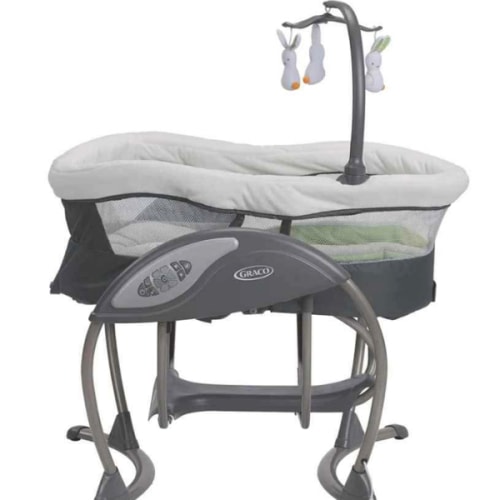 Graco DuoGlider Gliding Swing Bassinet with vibrations,sounds and mobile