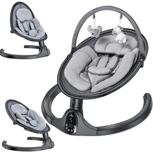 BabyBond Baby Swings for Infants to Toddler | Bluetooth Baby Swing with 3 Seat Positions | 5 Natural Sway Motion | Bluetooth Music | 5-Point Harness | Includes Remote Control
