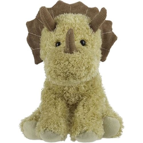 Apricot Lamb Toys Plush Green Dinosaur Triceratops Stuffed Animal Soft Cuddly Perfect for Child (Green Dino,9 Inches)