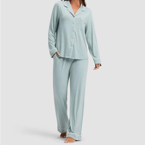 Women's Bamboo Stretch-Knit Long Sleeve Pajama Set | Brook