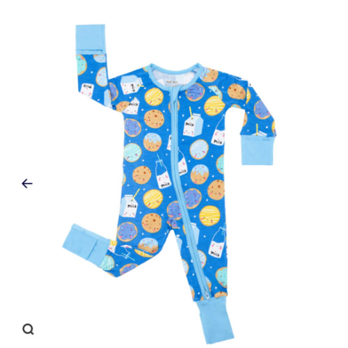 Blue Cookies & Milk Zippy - Little Sleepies