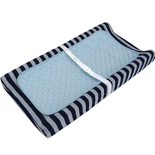 BlueSnail Quilted Thicker Waterproof Changing Pad Liners,3 Count(Blue) - blue