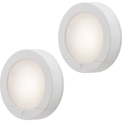 Energizer 2pk LED Battery Operated LED Puck Lights Indoor Touch Activated 20lm White