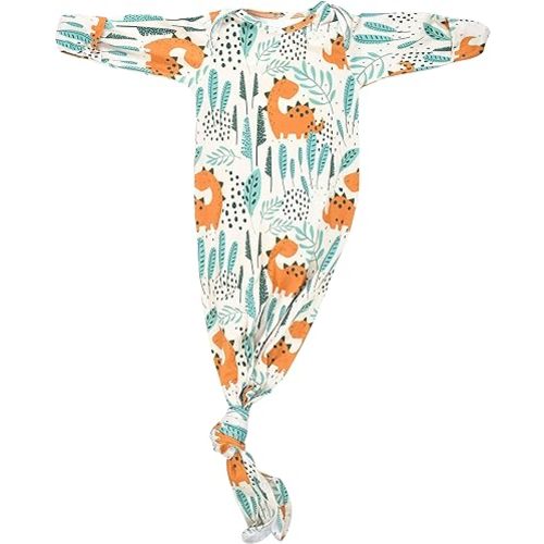Three Little Tots Newborn Baby Knotted Tie Gown - Infant - Dinosaur Gown