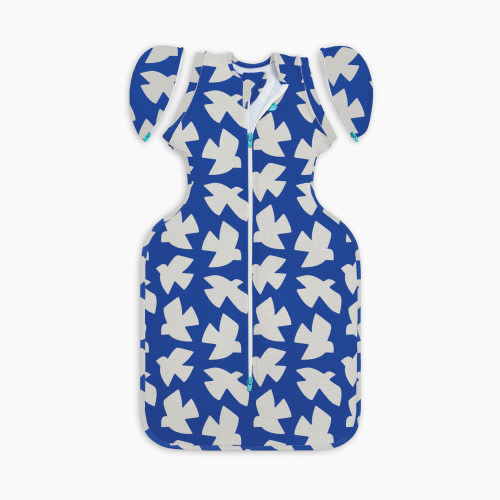 Love to Dream Swaddle Up Transition Bag Original 1.0 TOG - Cobalt -Paper Birds, Medium