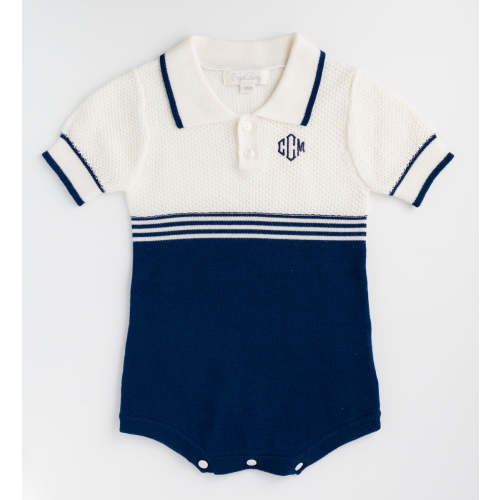 Stewart Romper NAVY | Cygnet Living
