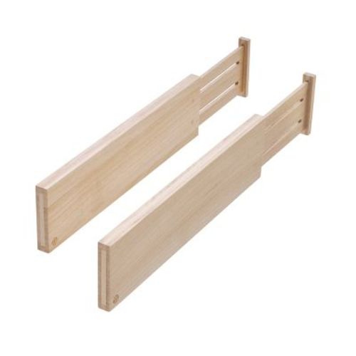 Idesign Renewable Wood Collection In Paulownia Wood Expandable Tall Drawer Divider Insert: Kitchen Cabinet Organizer, 17" Depth