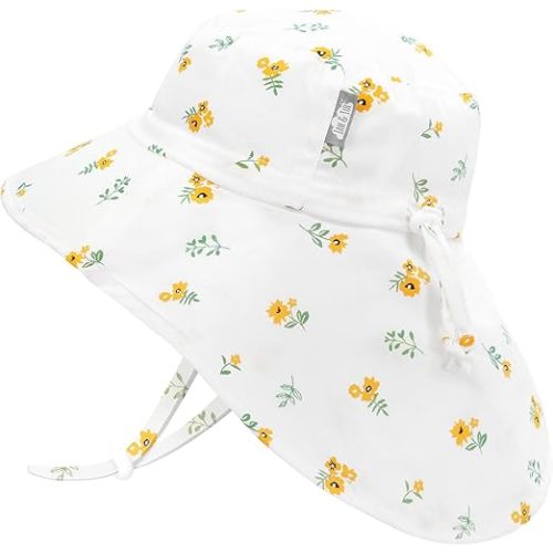 JAN & JUL Girls' Grow-with-Me Cotton Xplorer Sun Hat with Large Brim