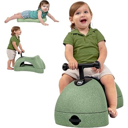 Nuby Boogie Buggy 3-in-1 Scooter for Kids - Walker, Scooter & Caster Board - Indoor & Outdoor Ride-On Toy for Ages 12+ Months - Green