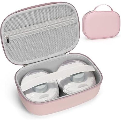 Breast Pumps Carrying Bag Compatible with Most of Wearable Breast Pumps, Hard Shell Wearable Breast Pump Bag with Waterproof Removable Tray, Breast Pump Storage Bag