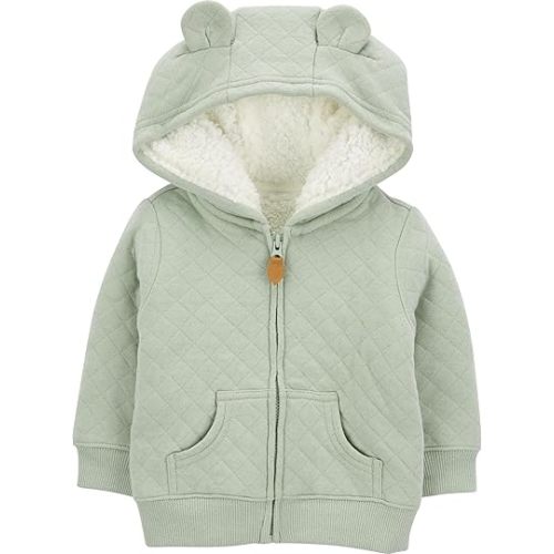 Simple Joys by Carter's Baby Hooded Sweater Jacket with Sherpa Lining