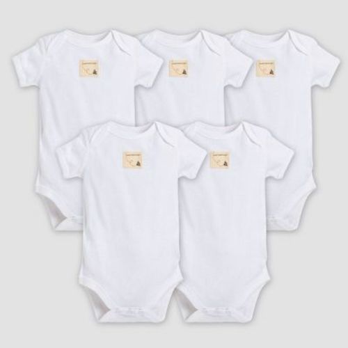 Burt's Bees Baby® Organic Cotton 5pk Short Sleeve Bodysuit - Cloud Preemie