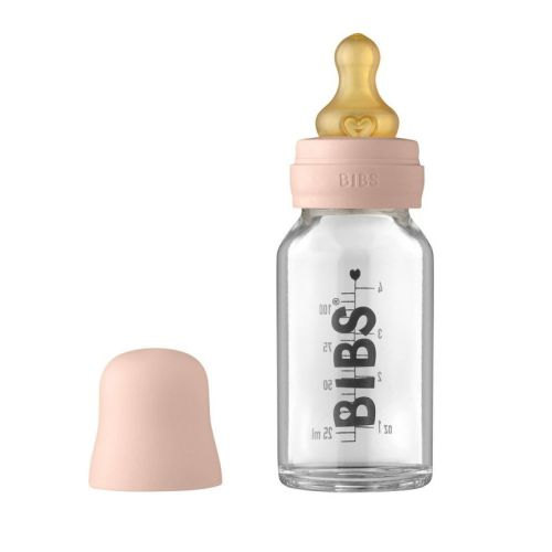 Bibs Baby Glass Bottle Complete Latex Set - 4 Fl Oz - Blush