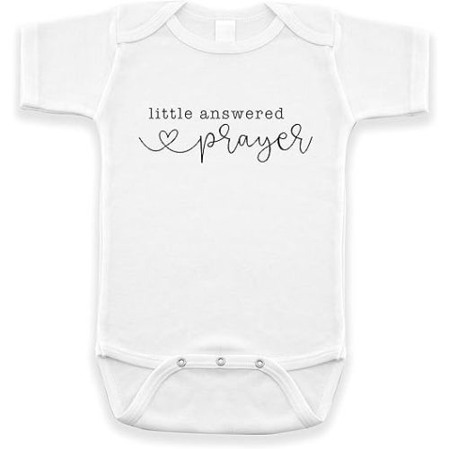 Little Answered Prayer Pregnancy Announcement Infant Bodysuit Grandparent Gift