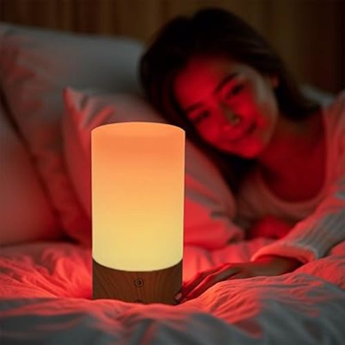Red Light Sleep Lamp 670nm Red Light Therapy, Bedroom & Nursery Nightlight, Scientifically Proven to Promote Natural Sleep, Remote Controll Timed Off, Brightness Adjustable, Multi-Color Optional