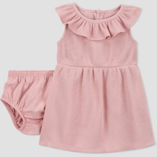 Carter's Just One You® Baby Girls' Textured Ruffle Top & Bottom Set - Pink, Size: 18M