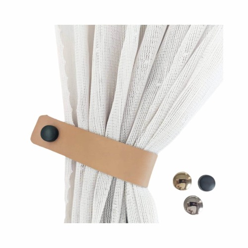 Leather Curtain Tiebacks, Minimal Curtain Boho Tie Backs, Brown Curtain Tieback, Loop, Holder, Hooks, Home Accents, Handmade Genuine Leather