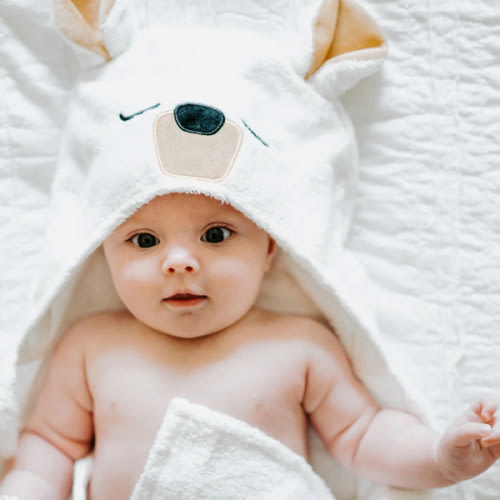 Polar Bear Hooded Towel for Kids