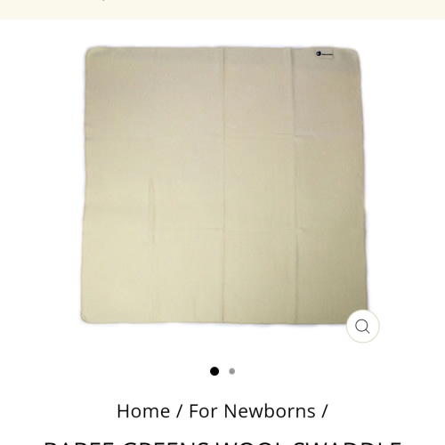 Babee Greens Wool Swaddle Blanket
