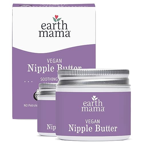 Earth Mama Vegan Nipple Butter | Cruelty-Free Breastfeeding Cream for Nursing Mamas | NO Lanolin, 2-Ounce (2-Pack)