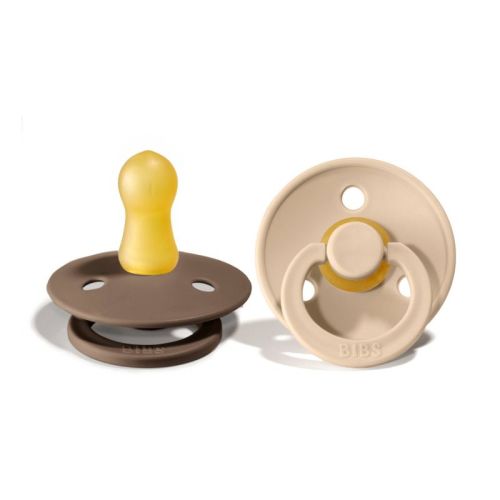 Bibs Colour Latex Pacifier - 0-6 Months - Size 1 - 2pk - Iron/sand
