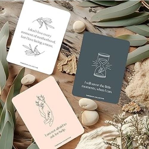 ThreeKin Affirmation Cards for Women - 35 Inspirational Cards with Positive Affirmations for Self Care, Stress Relief and Daily Meditation - Spiritual Gifts Box