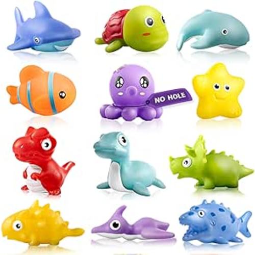 Amazon.com: Mold Free Infant Bath Toys for 18 Months - No Hole Animal Bathtub Toys, Baby Bath Tub Toys No Mold (Ocean+Dino) : Toys & Games