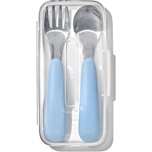 OXO Tot On-The-Go Fork and Spoon Set - Dusk