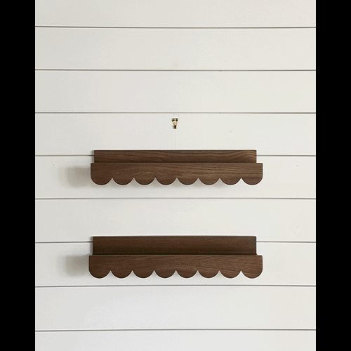 Scalloped Floating Shelves, Set of 2 - Default Title - Decor Steals