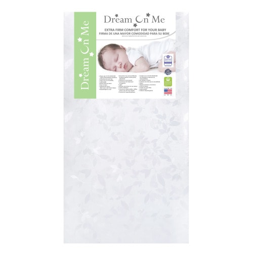 Dream on Me Jasmine 4” Crib & Toddler Foam Mattress, Greenguard Gold Certified