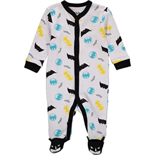 DC Comics Baby Boys' Batman 3 PC Creeper Bodysuit Pant and Cap Set